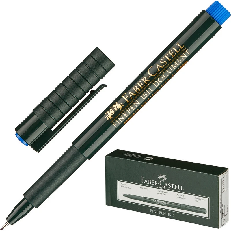 Линер Faber-Castell FINEPEN 1511 0,4мм синий 151151 Линер Faber-Castell FINEPEN 1511 0,4мм синий 151151
