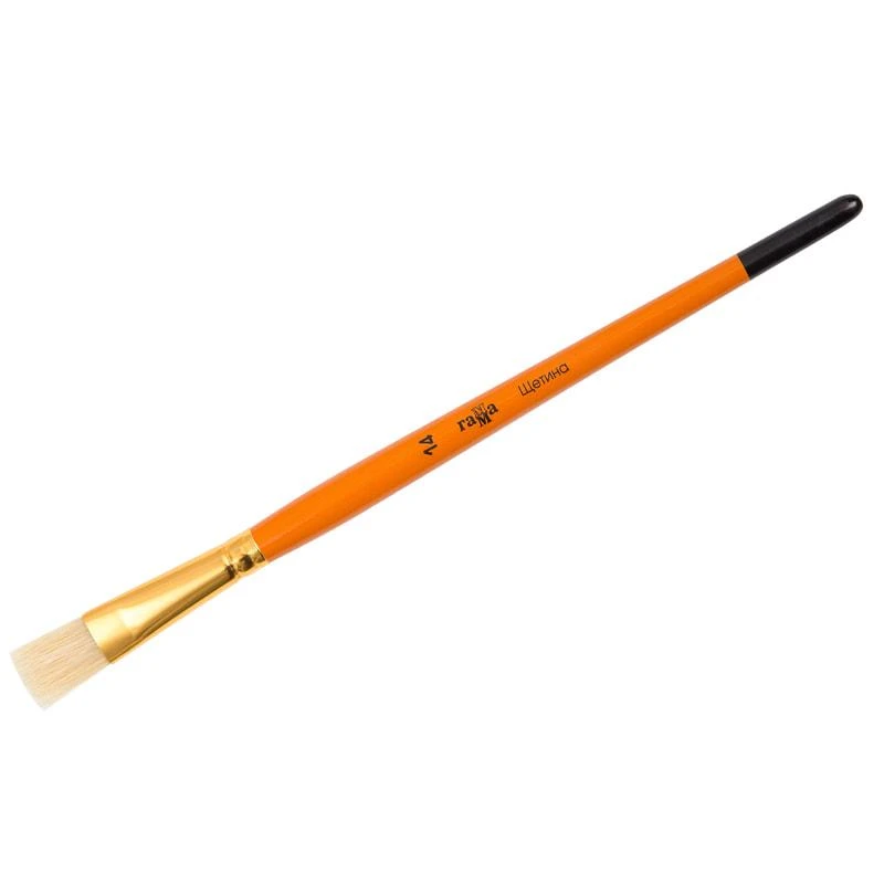 Кисть щетина, Гамма, плоская №14. 280618.06.014 Кисть щетина, Гамма, плоская №14. 280618.06.014