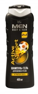 Iris MEN Шампунь-гель для волос и тела ACTIVE SPORT 400мл/12шт Iris MEN Шампунь-гель для волос и тела ACTIVE SPORT 400мл/12шт