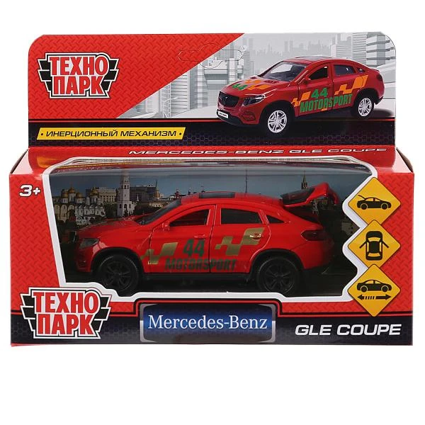 Машина металл MERCEDES-BENZ GLE COUPE СПОРТ длина 12 см, двери, багаж, Технопарк