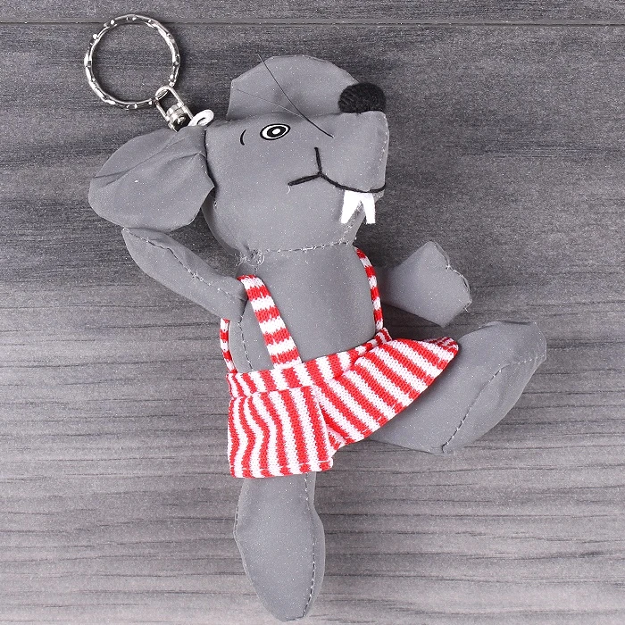 Светоотражающий брелок-игрушка мышка Светоотражающий брелок-игрушка мышка