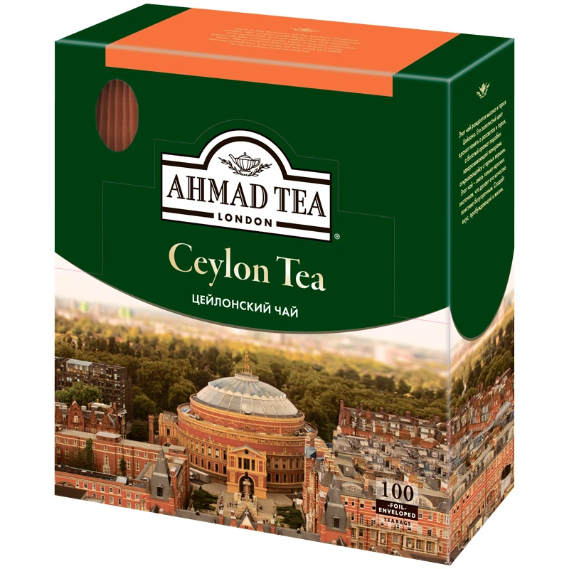 Чай Ahmad Tea "Цейлонский", черный, 100 фольг. пакетиков по 2г Чай Ahmad Tea "Цейлонский", черный, 100 фольг. пакетиков по 2г