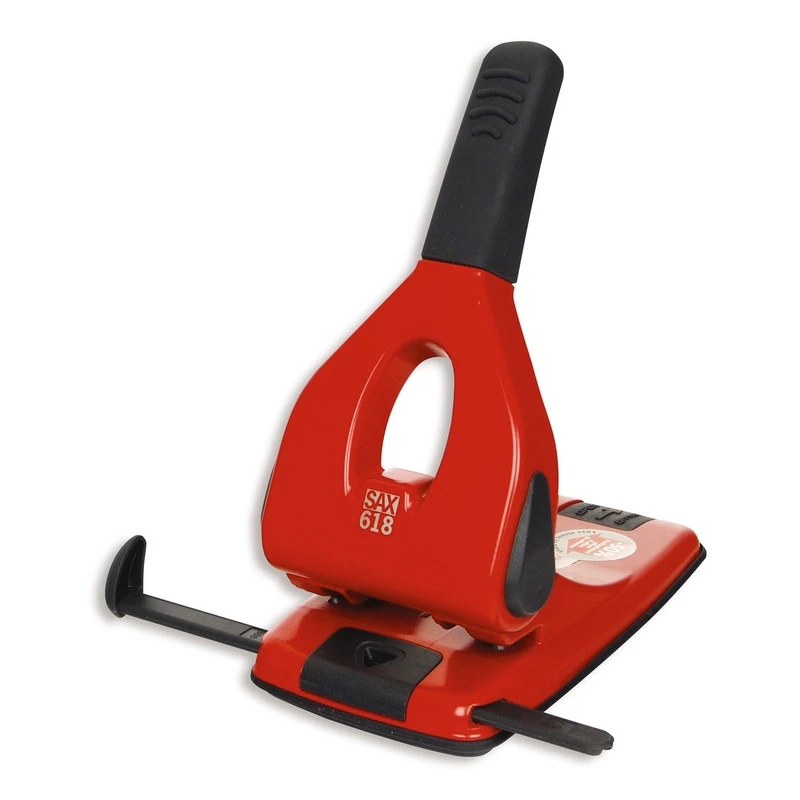 Дырокол SAX 618 до 65л., металл, с лин., красный, Австрия-Венгрия штр. 