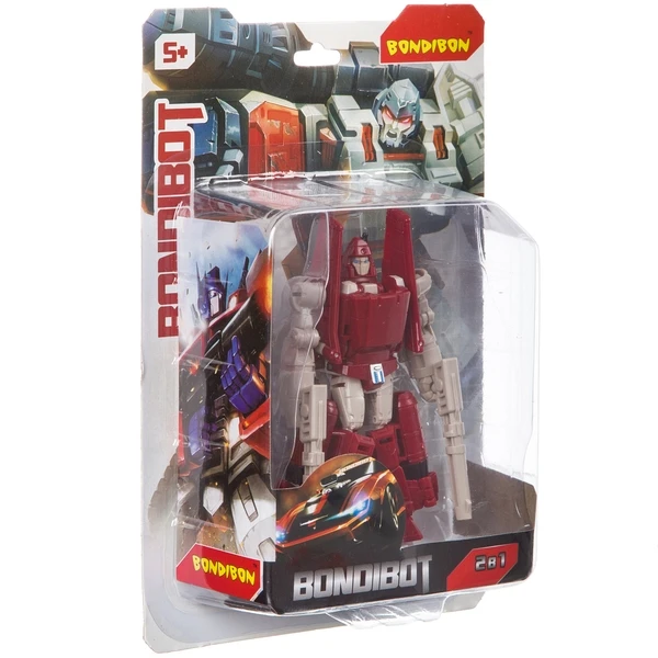 Трансформер 2в1 BONDIBOT робот-боевой самолёт, Bondibon CRD 25x16x7 см,