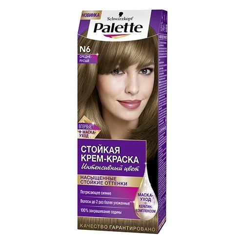 Краска для волос Palette №6 Средне-русый, 110 мл
