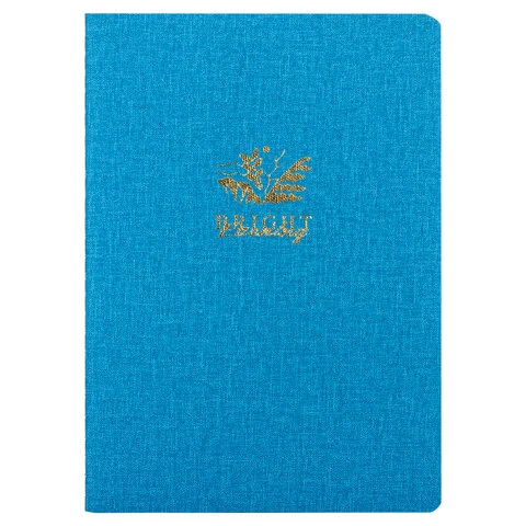 Тетрадь 48 л. в клетку обложка кожзам под рогожку, сшивка, A5 (147х210мм),