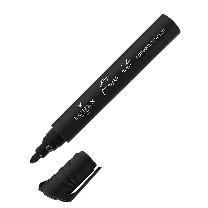 Маркер перманентный LOREX FIX IT 4 мм черный круглый. LXPMFI-B