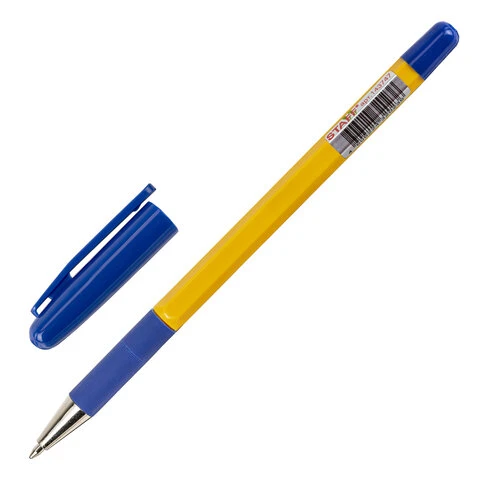 Ручка шариковая с грипом STAFF "Basic BP-14 Orange", СИНЯЯ, узел 0,7 Ручка шариковая с грипом STAFF "Basic BP-14 Orange", СИНЯЯ, узел 0,7