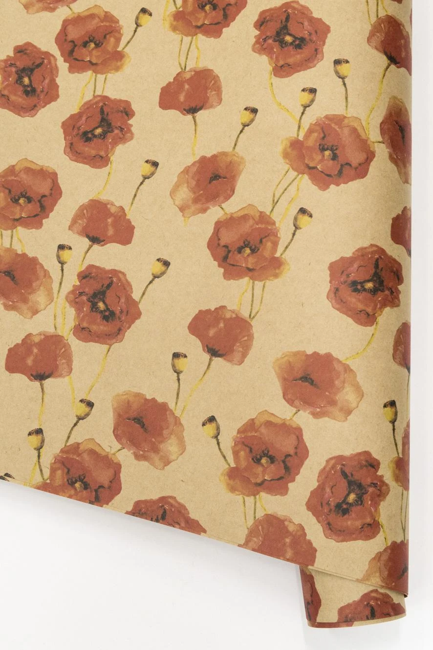 Бумага крафт 02/003 маки рулон 100х70см, 10 листов 51189