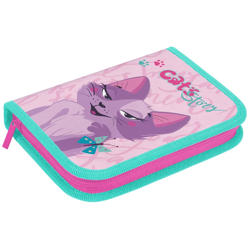 Пенал 1 отделение, 200*140*40 Berlingo "Princess cat 1", 2 откидные