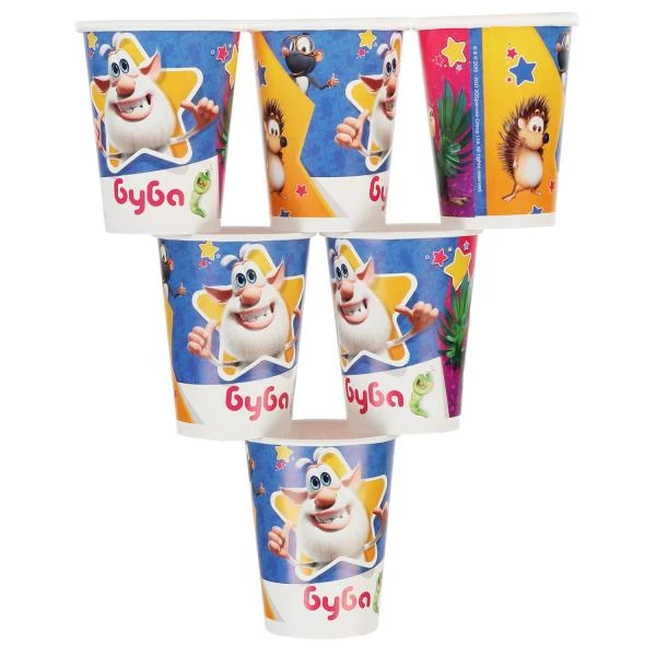 Стаканы бумажные БУБА набор из 6шт Товары для праздника