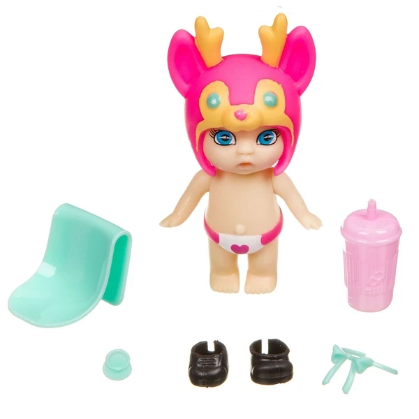 Набор игровой Bondibon куколка OLY в шапочке с животным  и аксессуарами в