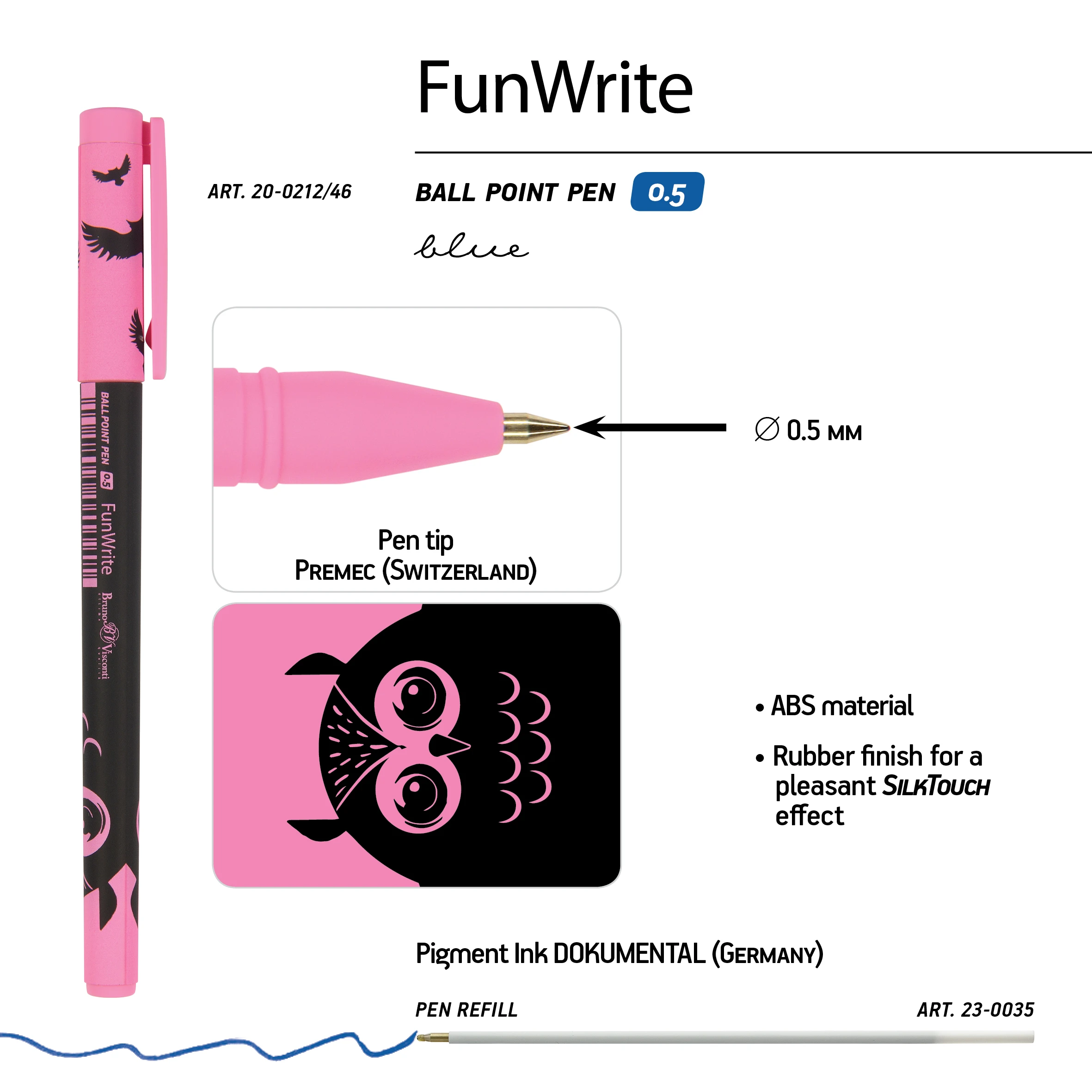 РУЧКА "FunWrite. Взгляд зверя. Черная сова" ШАРИКОВАЯ 0.5 ММ, СИНЯЯ РУЧКА "FunWrite. Взгляд зверя. Черная сова" ШАРИКОВАЯ 0.5 ММ, СИНЯЯ