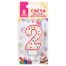 Свеча-цифра для торта "2" ДВУСТОРОННЯЯ с конфетти, 8,5 см, ЗОЛОТАЯ