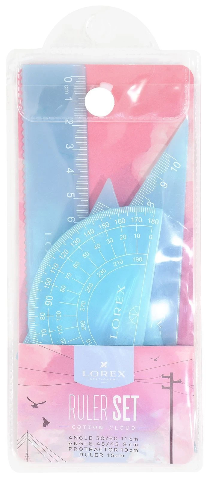 Набор геометрический LOREX SET COTTON CLOUD в чехле