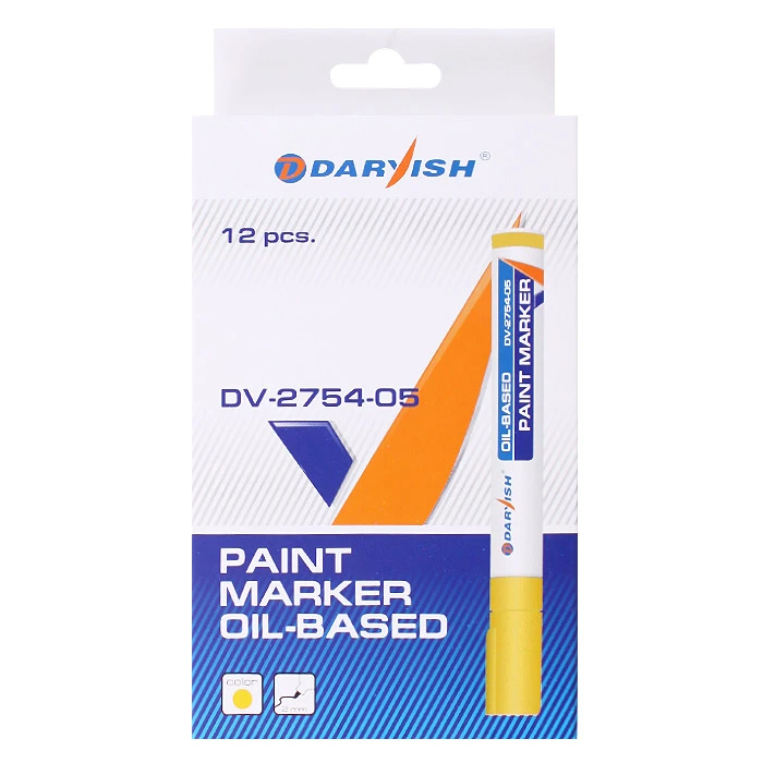 Маркер-краска желтый "Darvish" на масляной основе