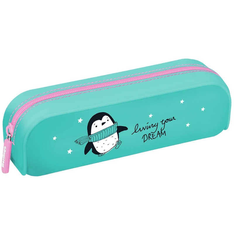 Пенал 1 отделение, 200*50*60 Berlingo "Penguin dream", силикон