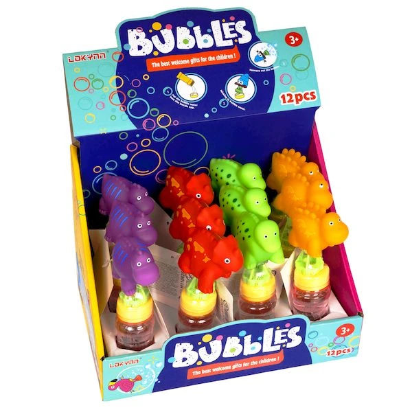 Набор мыльных пузырей, D/B 12 штук, 50 мл, динозаврики горизонт., арт.978-350