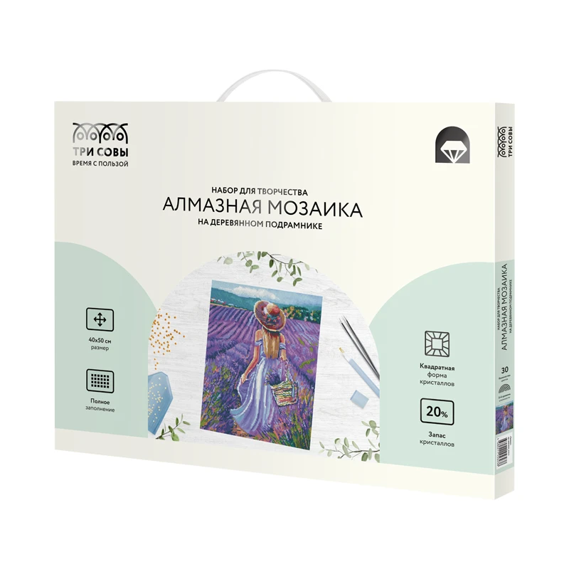 Алмазная мозаика ТРИ СОВЫ "Прованс", 40*50см, холст на деревянном Алмазная мозаика ТРИ СОВЫ "Прованс", 40*50см, холст на деревянном