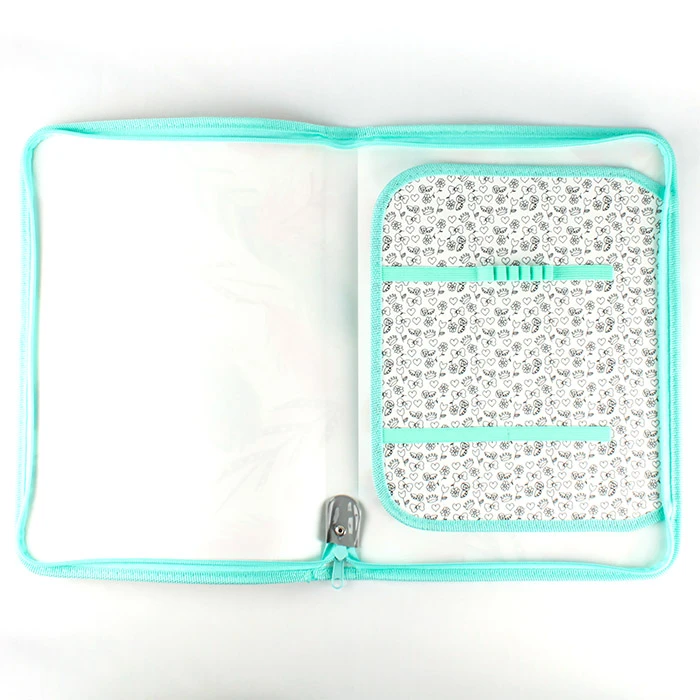 Папка для труда А4 на молнии Нежные перья