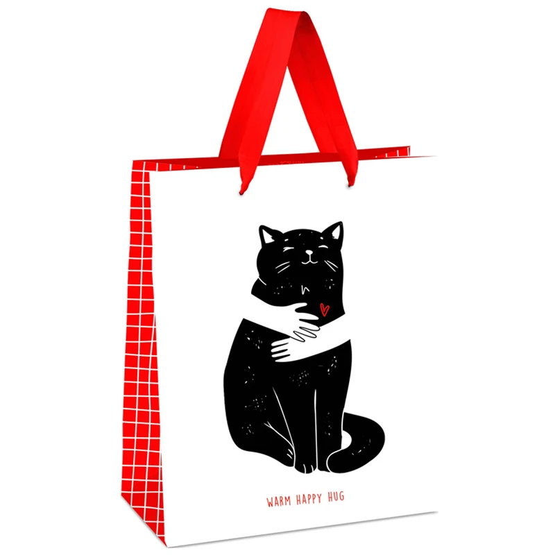 Пакет подарочный 18*23*10см, MESHU "Warm huggies", отд. фольгой,