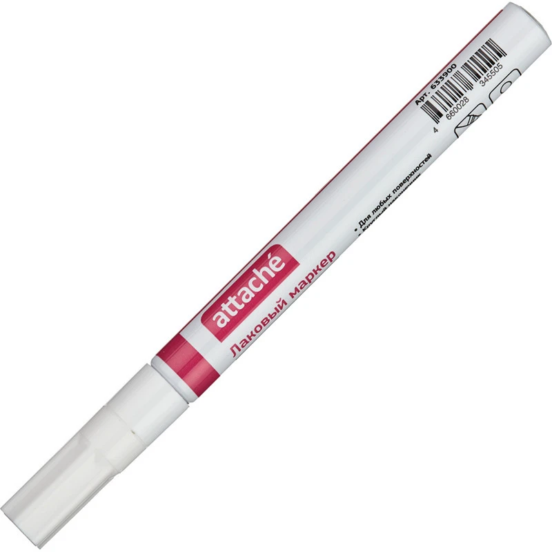 Маркер пеинт (лак) Attache 2 мм белый