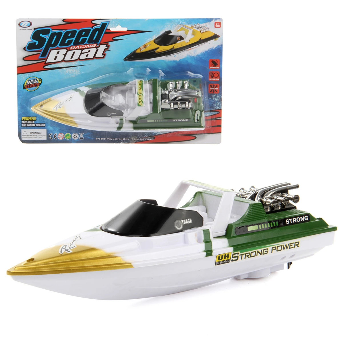 Катер на батарейках 34х21х8.5, коробка