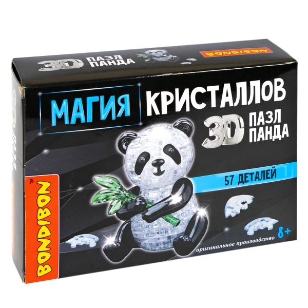 Пазл 3D МАГИЯ КРИСТАЛЛОВ «ПАНДА», 57 деталей, Bondibon Пазл 3D МАГИЯ КРИСТАЛЛОВ «ПАНДА», 57 деталей, Bondibon