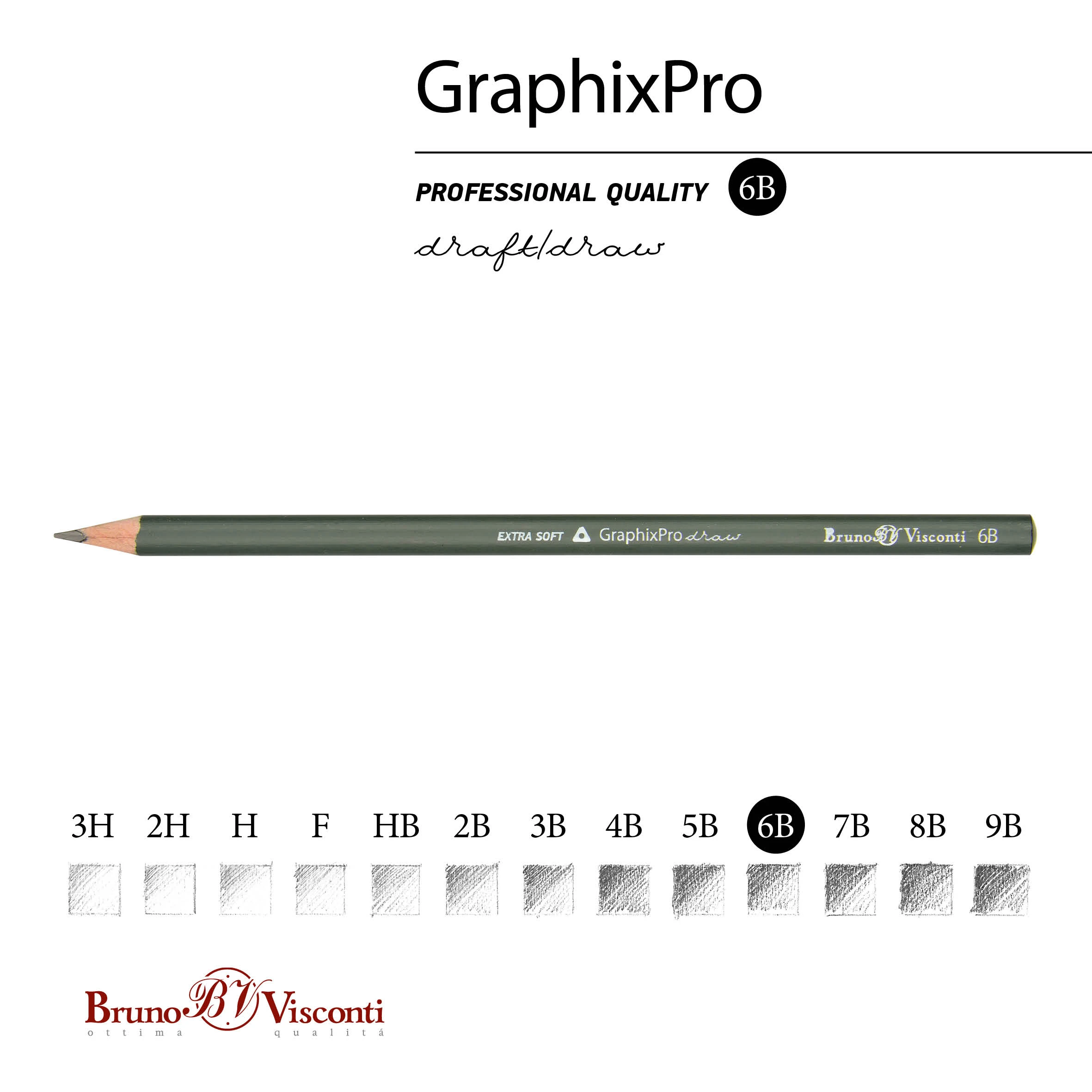 КАРАНДАШ ЧЕРНОГРАФИТОВЫЙ "GraphixPro" 6B КАРАНДАШ ЧЕРНОГРАФИТОВЫЙ "GraphixPro" 6B