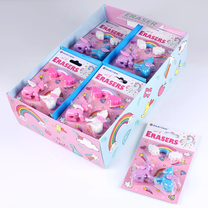 Набор ластиков "Darvish" 3шт/уп Единорожка ассорти Набор ластиков "Darvish" 3шт/уп Единорожка ассорти