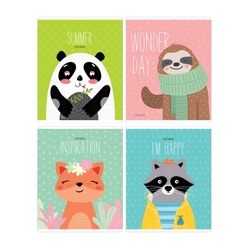 Тетрадь 48л., А5, клетка ArtSpace "Рисунки. Happy animals", выборочный Тетрадь 48л., А5, клетка ArtSpace "Рисунки. Happy animals", выборочный