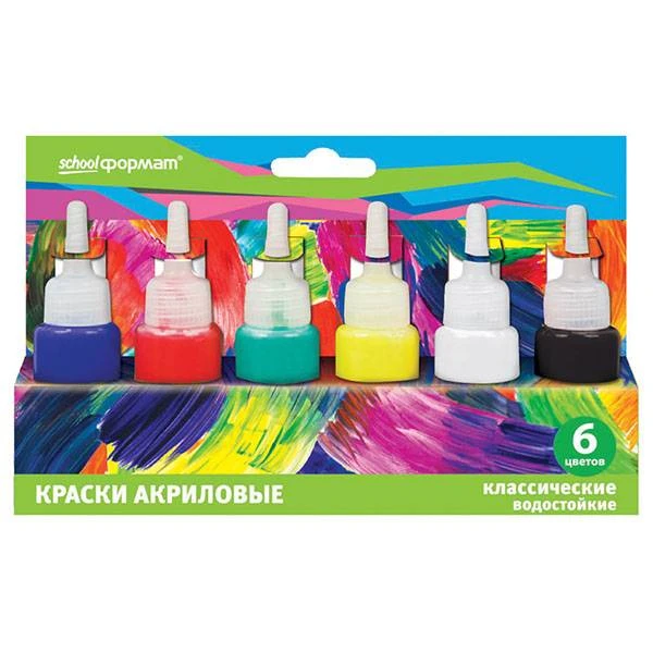 Краски акриловые COLOR GAME 27 мл 6 цв.: КА6-ИЦ штр.: 4602723018704