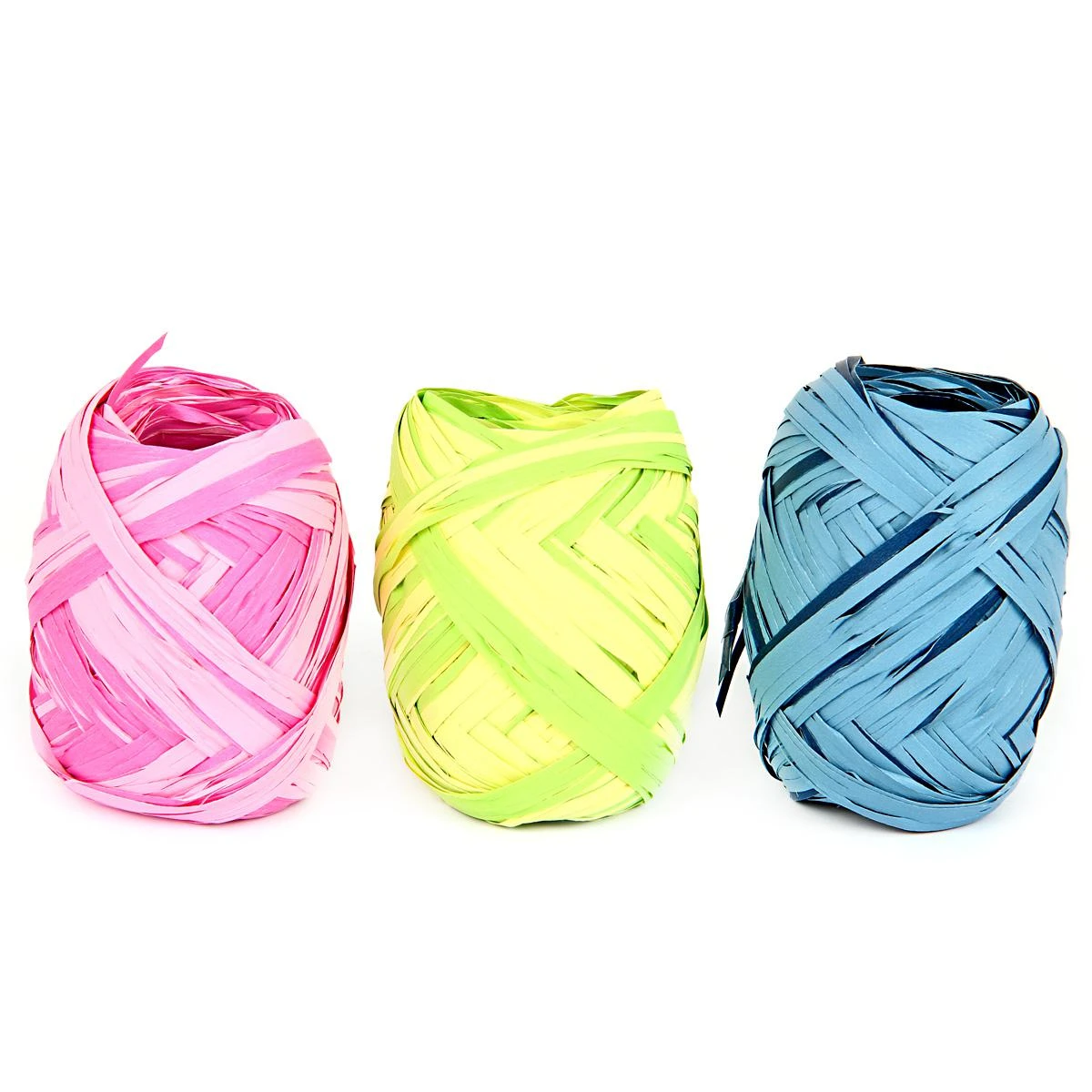 Набор рафии биколор 15мм*10м. (3шт) Цвета в асс. 57929