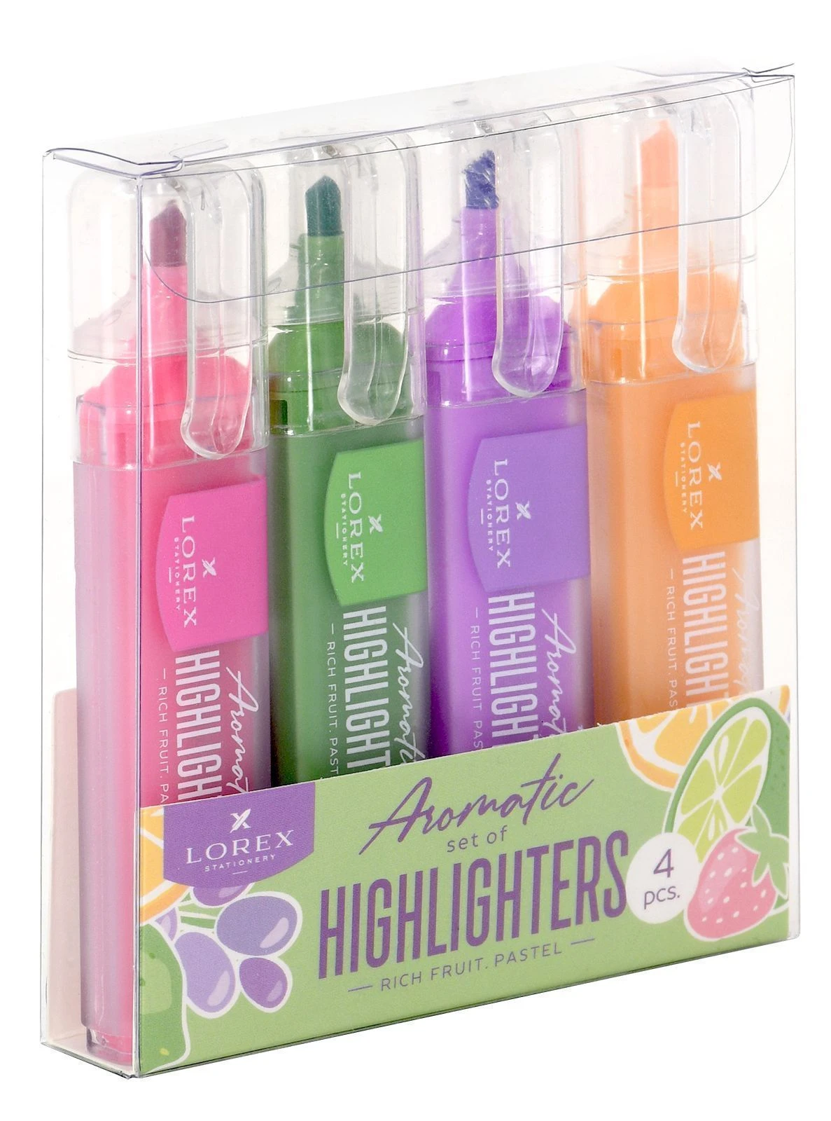 Набор маркеров ароматизированных LOREX RICH FRUIT.PASTEL 1-3,5 мм скошенный 4