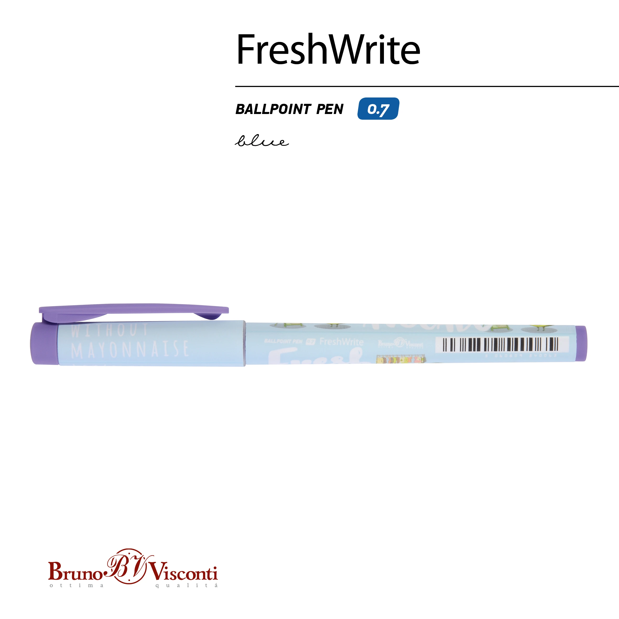 РУЧКА "FreshWrite. Авокадо. Модница" ШАРИКОВАЯ 0.7 ММ, СИНЯЯ РУЧКА "FreshWrite. Авокадо. Модница" ШАРИКОВАЯ 0.7 ММ, СИНЯЯ