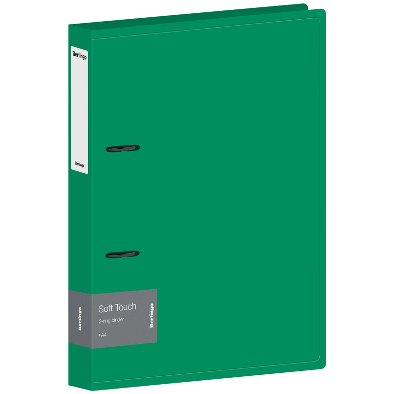 Папка на 2 кольцах Berlingo "Soft Touch", 40мм, 700мкм, зеленая, Папка на 2 кольцах Berlingo "Soft Touch", 40мм, 700мкм, зеленая,