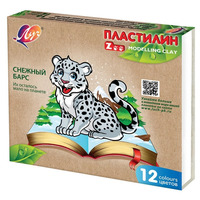 Пластилин Луч ZOO 12 цв., 29С 1722-08 Пластилин Луч ZOO 12 цв., 29С 1722-08