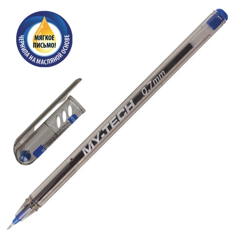 Ручка шариковая масляная PENSAN "My-Tech", СИНЯЯ, игольчатый узел 0,7 Ручка шариковая масляная PENSAN "My-Tech", СИНЯЯ, игольчатый узел 0,7