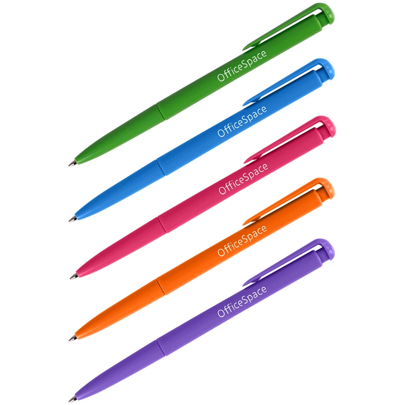 Ручка шариковая автоматическая OfficeSpace "CubaLibre" синяя, 0,7мм,