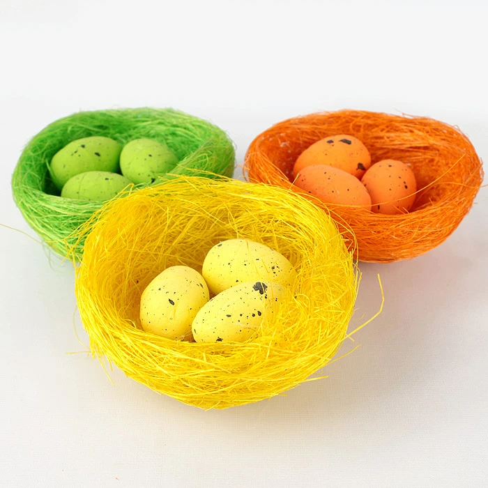 Сувенир декоративный "Гнезда с яйцами" 3шт/уп (набор) Сувенир декоративный "Гнезда с яйцами" 3шт/уп (набор)