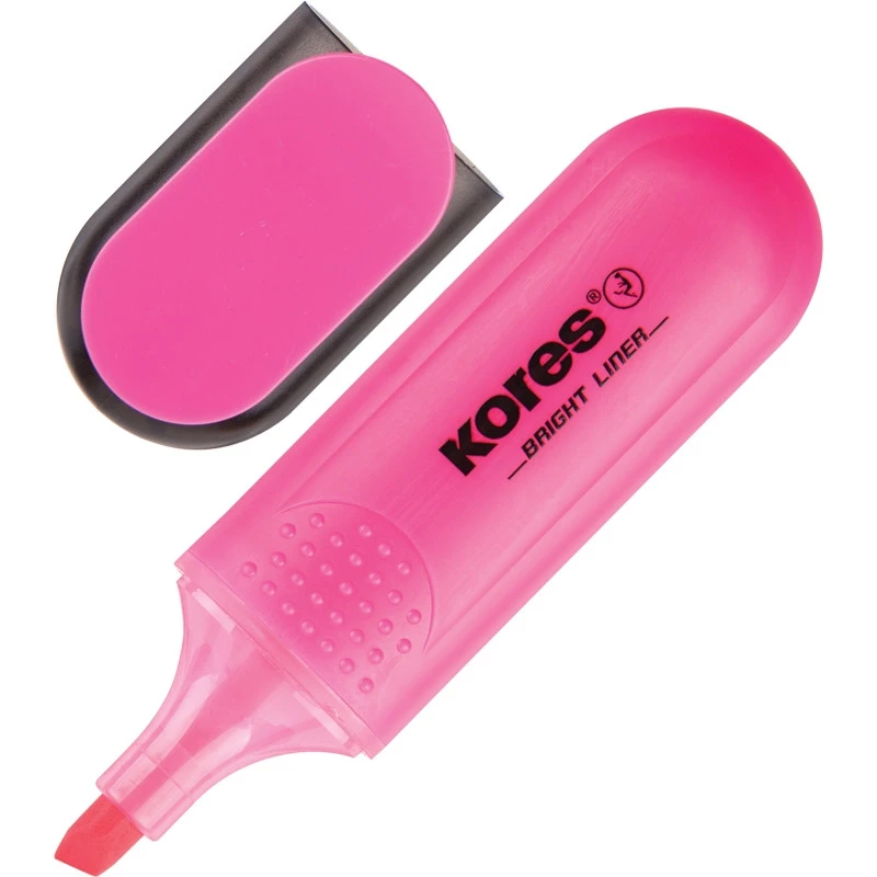 Маркер выделитель текста KORES розовый 1-5мм '36102 штр.  9023800361028