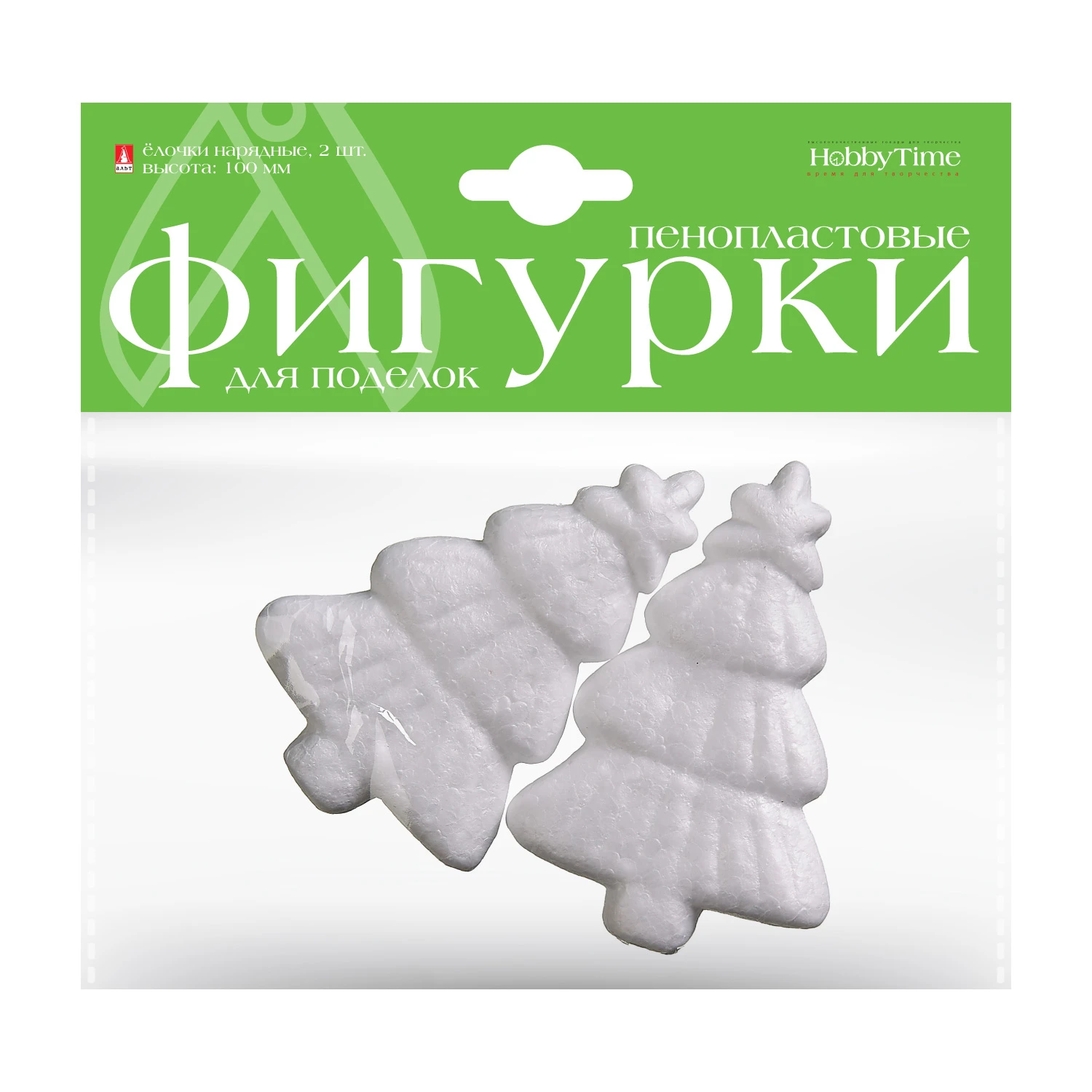 ПЕНОПЛАСТОВЫЕ ФИГУРКИ. ЕЛОЧКИ НАРЯДНЫЕ, 100 ММ, 2 ШТ. ПЕНОПЛАСТОВЫЕ ФИГУРКИ. ЕЛОЧКИ НАРЯДНЫЕ, 100 ММ, 2 ШТ.