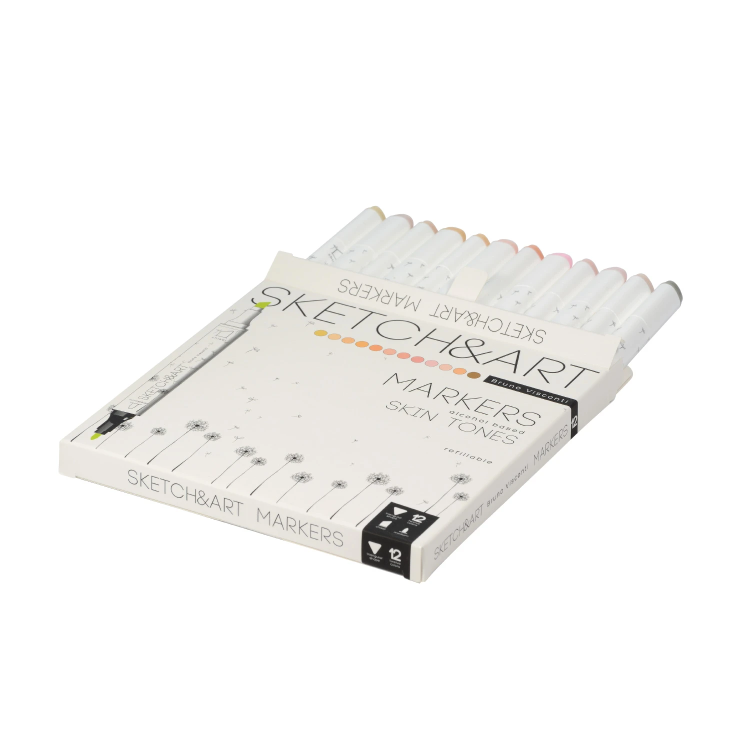 НАБОР ДВУСТОРОННИХ СКЕТЧ МАРКЕРОВ "SKETCH&ART ПОРТРЕТ", 12 ЦВЕТОВ НАБОР ДВУСТОРОННИХ СКЕТЧ МАРКЕРОВ "SKETCH&ART ПОРТРЕТ", 12 ЦВЕТОВ