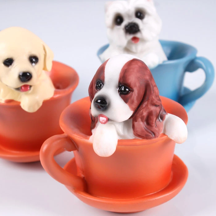 Сувенир "Собачка в чашке с блюдцем" 4 дизайна Сувенир "Собачка в чашке с блюдцем" 4 дизайна
