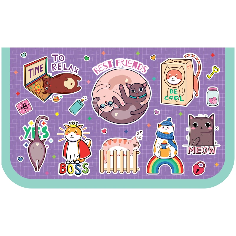 Пенал 1 отделение, 190*115 ArtSpace "Best Friends", ламинированный