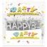 Свечи для торта "Happy birthday" ассорти