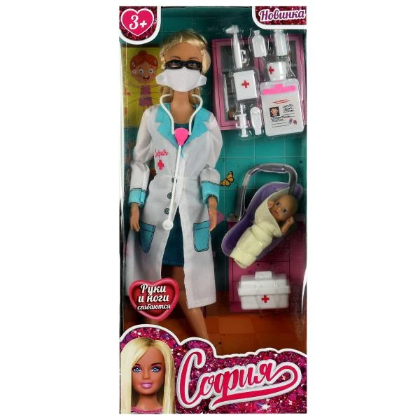 Кукла 29 см София, руки и ноги сгибаются, ребенок, акс, кор КАРАПУЗ