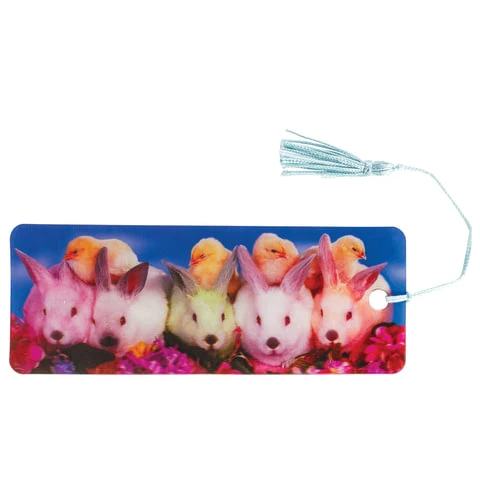 Закладка для книг с линейкой, 3D-объемная, BRAUBERG "Кролики и