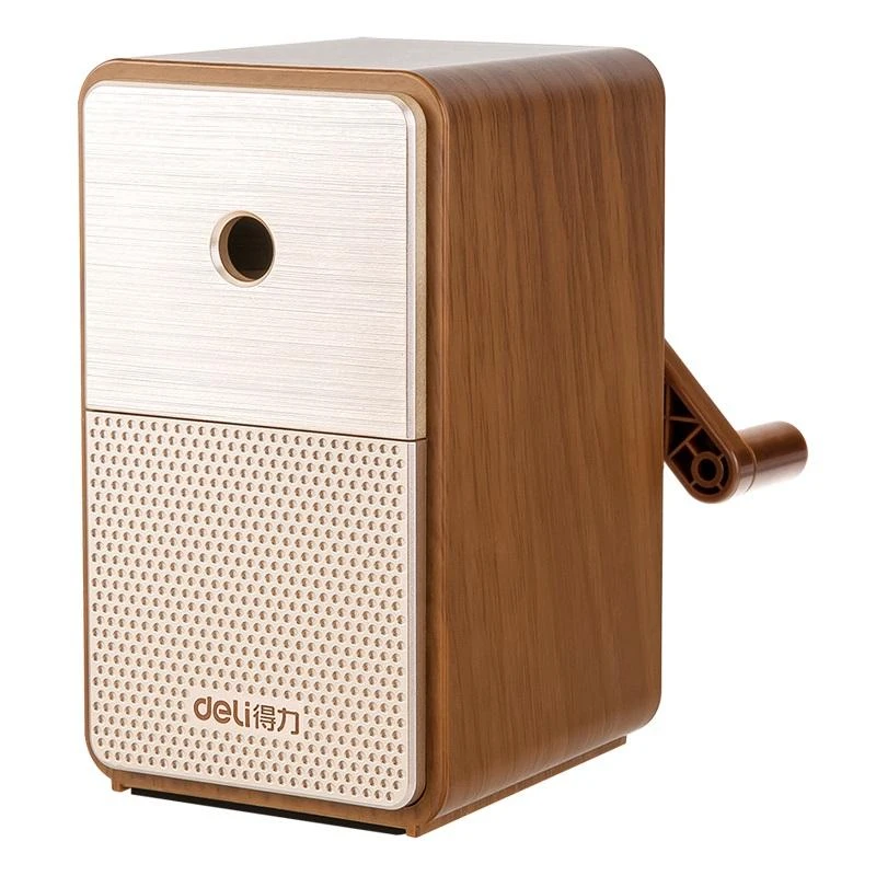 Точилка механическая Deli, 1 отв., в картонной коробке, коричневый