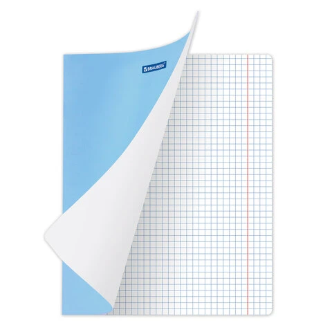 Тетрадь 18 л. BRAUBERG КЛАССИКА NEW клетка, обложка картон, СИНЯЯ, 105699 Тетрадь 18 л. BRAUBERG КЛАССИКА NEW клетка, обложка картон, СИНЯЯ, 105699